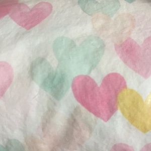 Pottery Barn Cotton full sized heart watercolor sheets